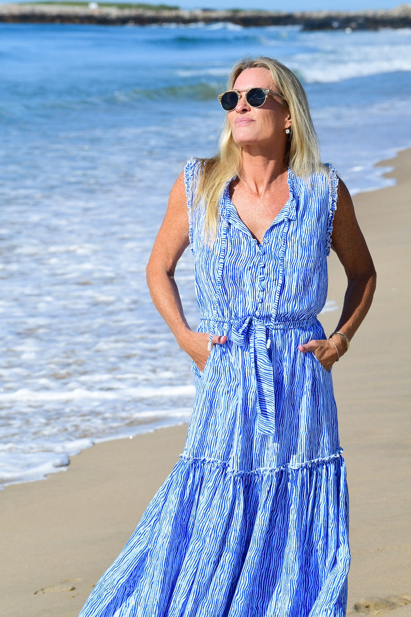 Alexis Dress / Blue Wave – walker&wade