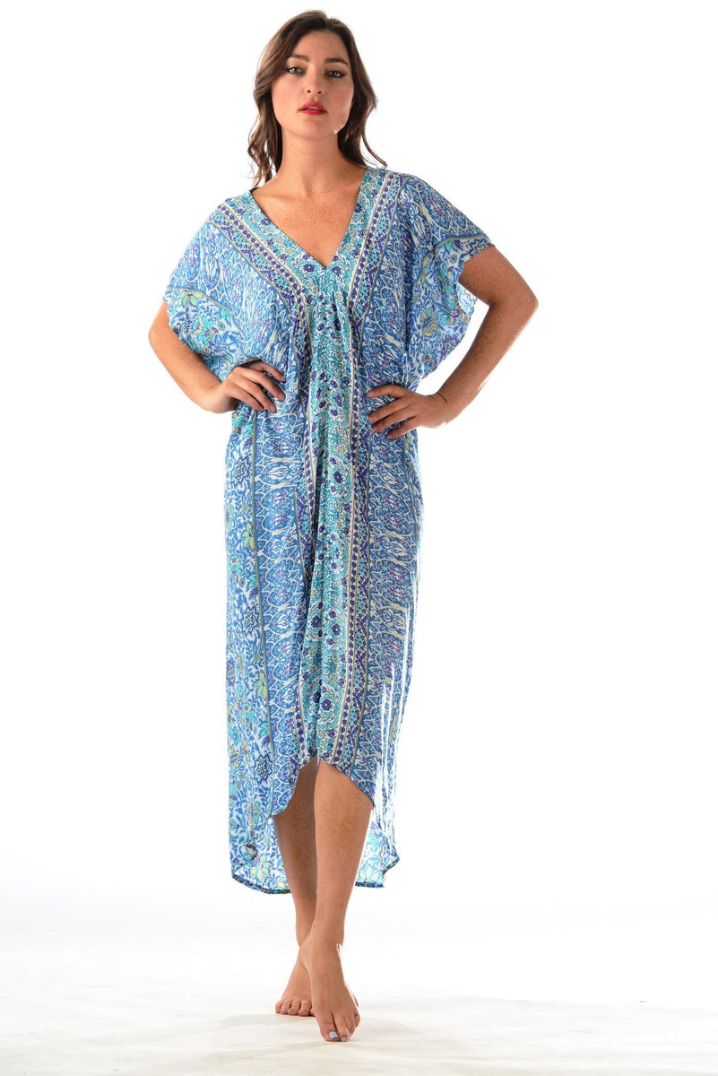 Santorini Kaftan / Blue-Violet – walker&wade